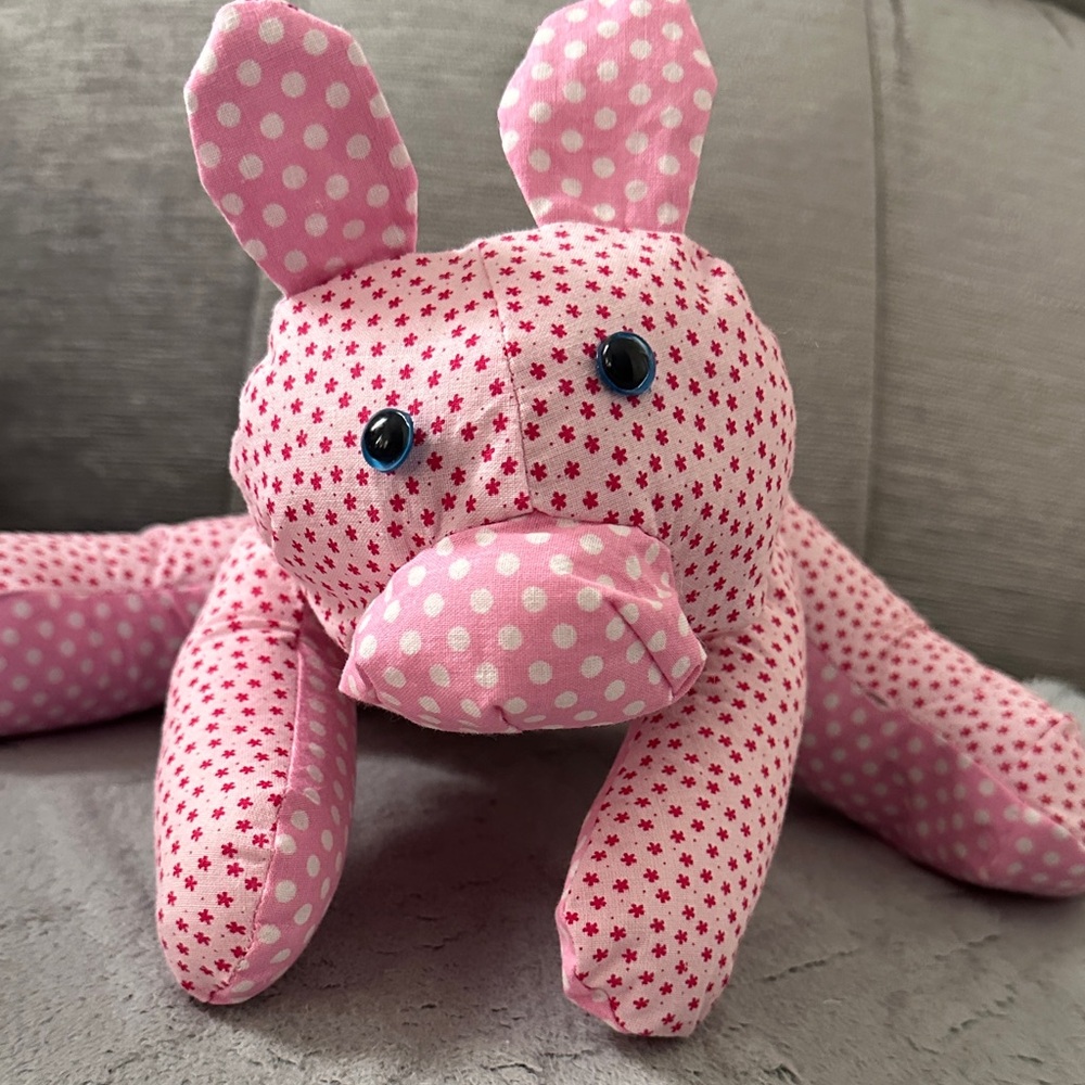 Handmade Pink Polka Pig.